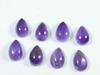 27Cts. Натуральный аметист грушевидный кристалл кабошон драгоценный камень 08 шт. лот 08X12MM RQ-1770
