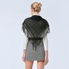 Cloak Knitted Triangle Scarf Cape Fart Curtain Simple Hollow Out Scarves  Female