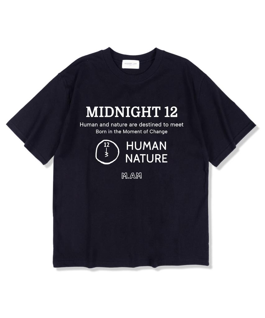 MIDNIGHT12AM Футболка с коротким рукавом Mid Nature Темно-синяя