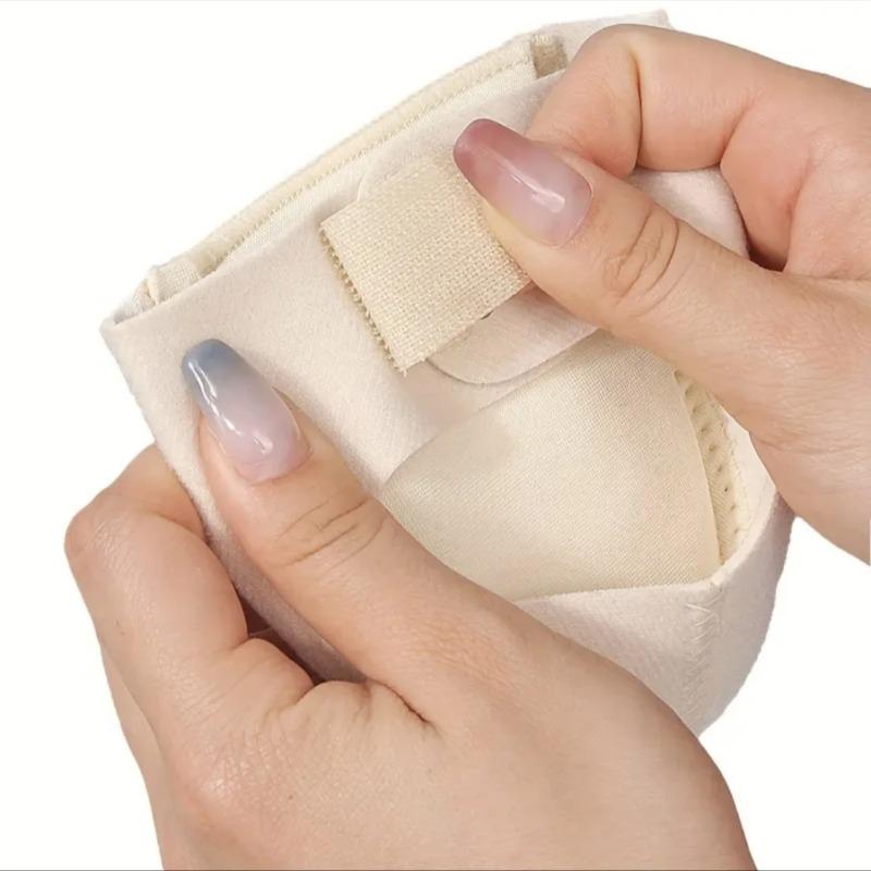 Амортизирующие накладки на пятки, тканевые стельки для облегчения боли в ногах, регулируемый дизайн с волшебной лентой, (1 пар)