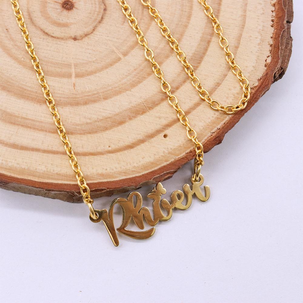 Charming 18K Gold Tone Greek SGRho Chapter Philo Symbol Design Dainty Butterfly Rhoer Charm Making Cute 1943 Sorority Necklace