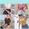 Nightclub Black 3d Embroidered Spaghetti Strap Crop Top For Women