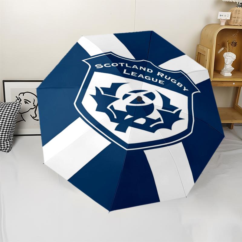 Scotland Rugby Theme Automatic Umbrella, Lightweight & Portable, 8 Rib, Perfect for Outdoor Travel, Birthdays, Christmas, Gifts.
