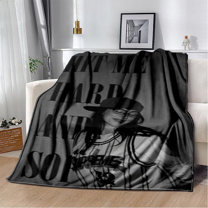3D Хит Меня Сильно и Мягко Билли Айлиш Певица Мягкое Фланелевое Одеяло для Кровати Спальни Дивана Пикника, Плед для Покрытия Подарок Дети