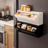 Plastic Magnetic Refrigerator Storage Box Wall Mounted Side Hanging Storage Rack  Bathroom