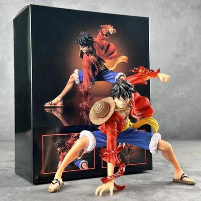 Фигурка Луффи из аниме One Piece в классическом стиле, ручная работа, ПВХ, декоративный элемент, украшение для детской коллекции.