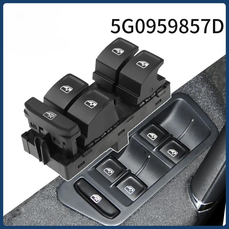 5G0959857D 5G0959857C For Seat Leon Chrome Master Window Lifter Switch For VW Golf MK7 Passat B8 Tiguan Touran
