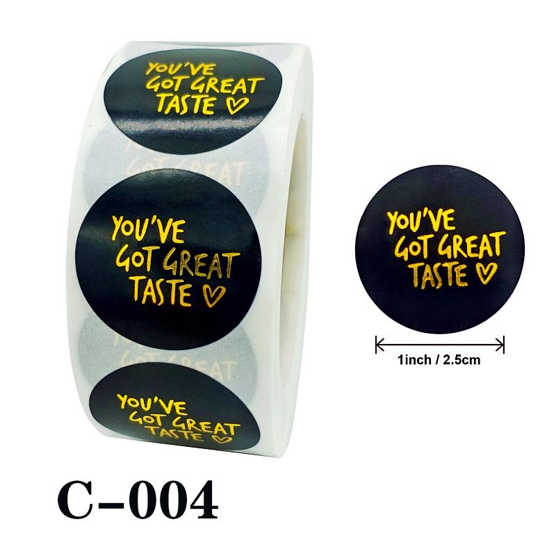 500 шт. круглых этикеток, благодарственных подарков, наклеек, крафт-бумаги, подарочных коробок для конфет, сумок, свадебных, праздничных, для дня рождения, вечеринок, украшений