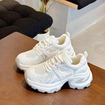 Популярная женская обувь для пап 2024 года, летняя новая мода, корейский тренд, ретро, на платформе, универсальная спортивная и повседневная обувь