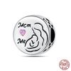 100% Copper Heart Shaped Warm Family Charm Beads Fit Qikaola Original Bracelets Fine Diy Mother'S Day Jewelry Gifts