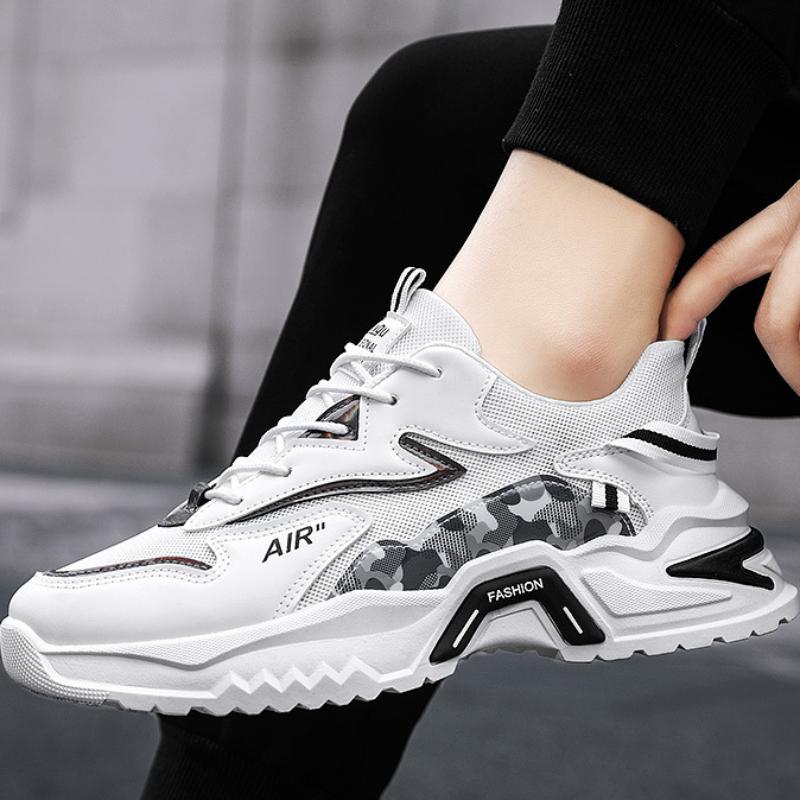 Мужская спортивная обувь, новая повседневная обувь для бега с толстой подошвой, усиленная воздухопроницаемостью, спортивная обувь для мужчин, теннисные туфли Zapatos De Hombre