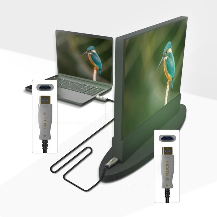 Câble HDMI V2.0 - AOC - 70M - 4K à 60Hz - 18Gb/s - Mâle A/M