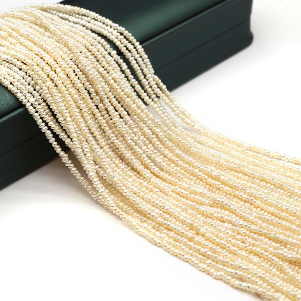 AA Freshwater Pearl Bread-Shaped Beads 2-3mm For Jewelry Making DIY Necklace Braclet Earrings Accessory