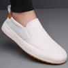 White leather shoes Trendy men's brand styles Casual Fashion Party Comfortable walking High quality  Board shoes