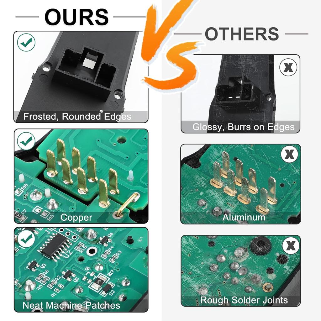 Power Window Switch No.25828894 Window Control Switch for Chevrolet Impala Limited 2014-2016 Black