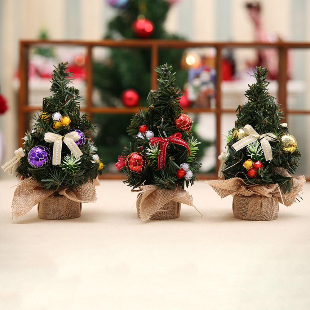 Mini Christmas Tree Ornaments 20cm Christmas Tree Supplies Fashion Desktop Tree Ornaments  New Year