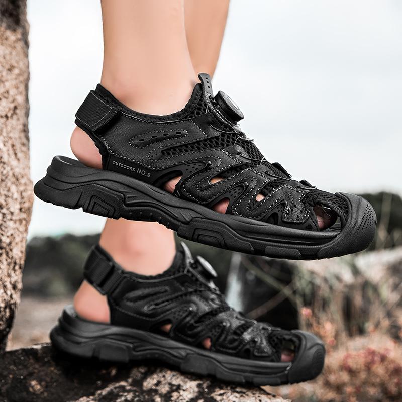 Anti-collision Men Sandals Summer Leisure Beach Holiday Sandals Men ShoesNew Outdoor Sneakers Male Retro Comfortable Casual