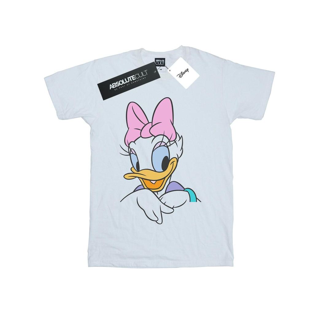 Disney Womens/Ladies Daisy Duck Big Portrait Cotton Boyfriend T-Shirt