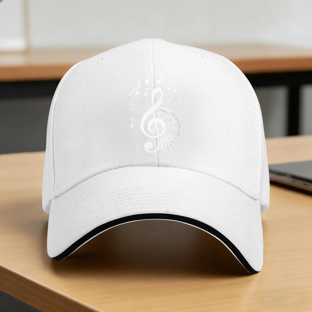 Treble Clef Keyboard Music Notes Casual Baseball Cap Running Hippie Trucker Hat Summer Breathable Women Unisex Yk Baseball Caps