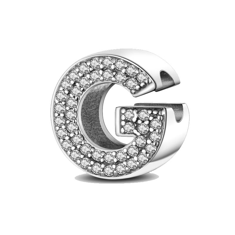 Fit Bracelets Charms 925 Silver 26 Alphabet Letters Charms Beads for Women Fine DIY Birthday Jewelry Gifts Making