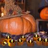 Pumpkin Solar Tea Light LED Candle Light Outdoor Waterproof Energy Electronic Flickering Solar Lamp Garden Halloween Home Decor