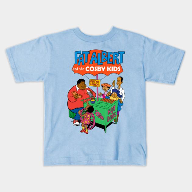 Boys Girls Soft Cotton Graphic Tees Fat Albert And The Cosby Kids T-shirt Breathable Daily School Wear Kids T-Shirts