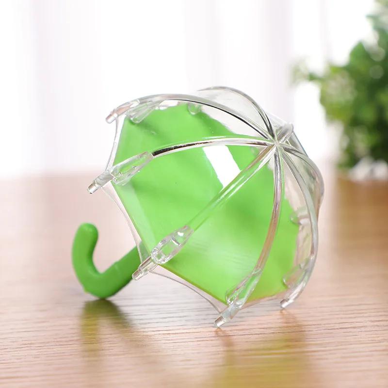 12 шт. Мини-пластиковый контейнер для конфет в форме зонтика для свадебных подарков на день рождения, вечеринок, украшений для детского душа, подарочных коробок для конфет