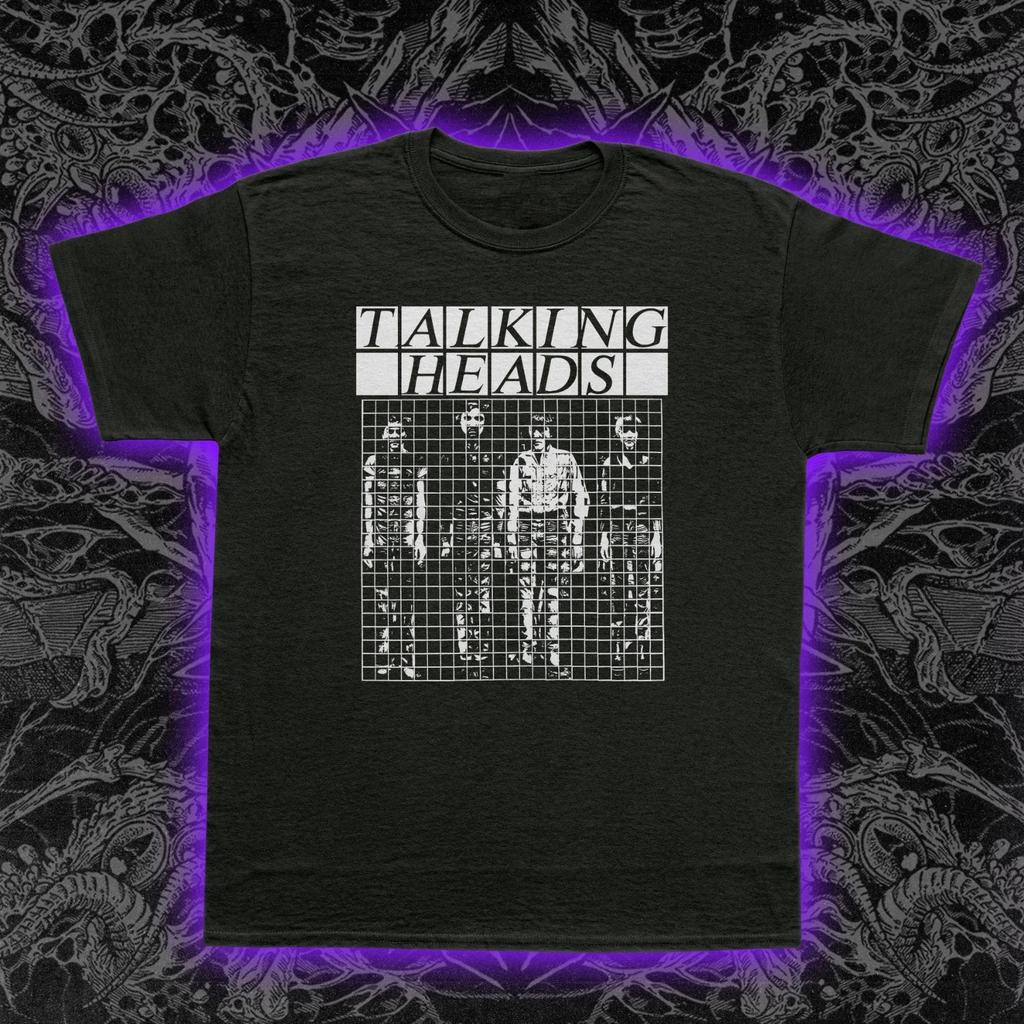 Unisexs Summer Vintage Talking Heads Tshirt Cotton And Breathable Tee Unisexs Round Neck Streetwear Oversized Short Sleeve