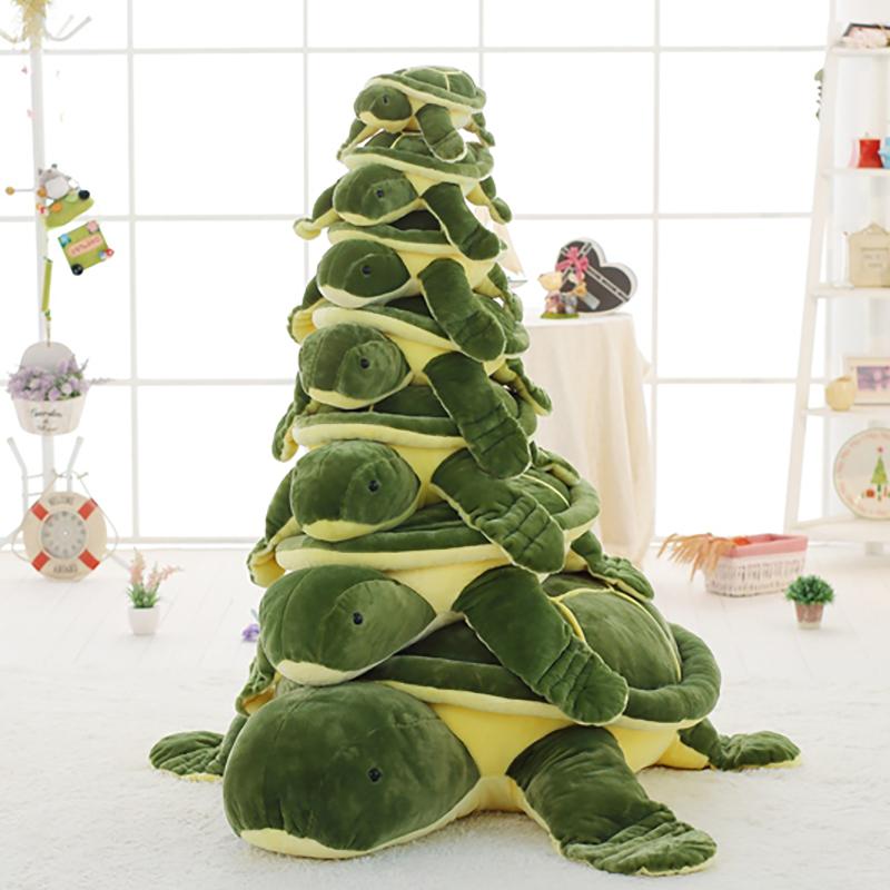 35Cm Green Tortoise Plush Pillow Stuffed Ocean Animal Cartoon Cushion Sofa Home Sofa Chair Floor Decoration Gift