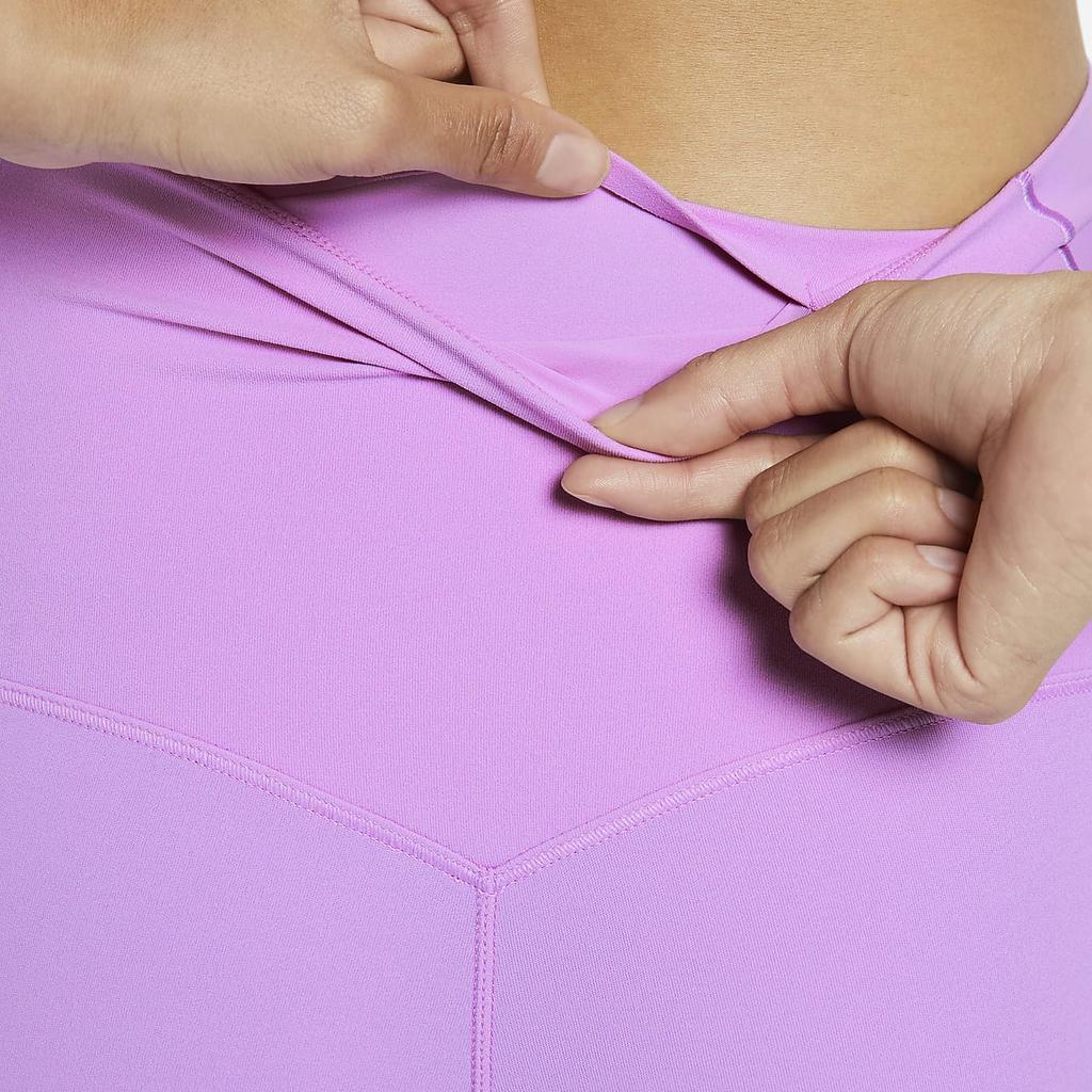 Nike Леггинсы с логотипом Zenvy Air Series с высокой талией, женские леггинсы светло-травяные, фиолетово-красные DQ6014-532