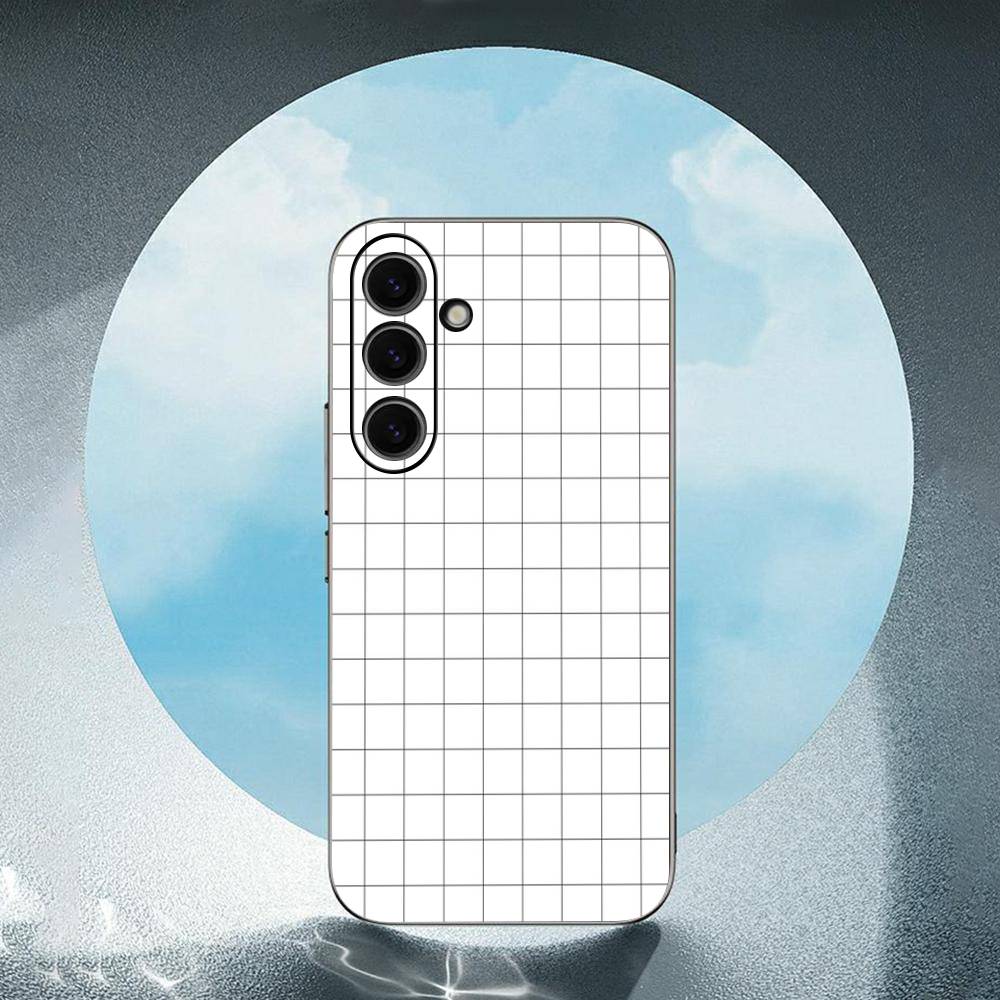 Черно-белая сетка для Samsung Galaxy S23 S24 S25 Ultra S22 Plus S21 Черный Мягкий чехол Водонепроницаемый Мягкий чехол