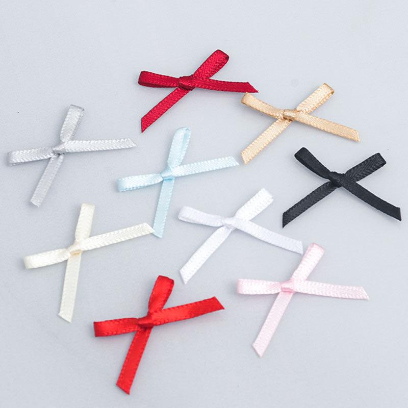 100 шт. 20-30 мм маленький размер атласная лента бант цветок DIY ремесло украшения ремесла аксессуары украшения принадлежности