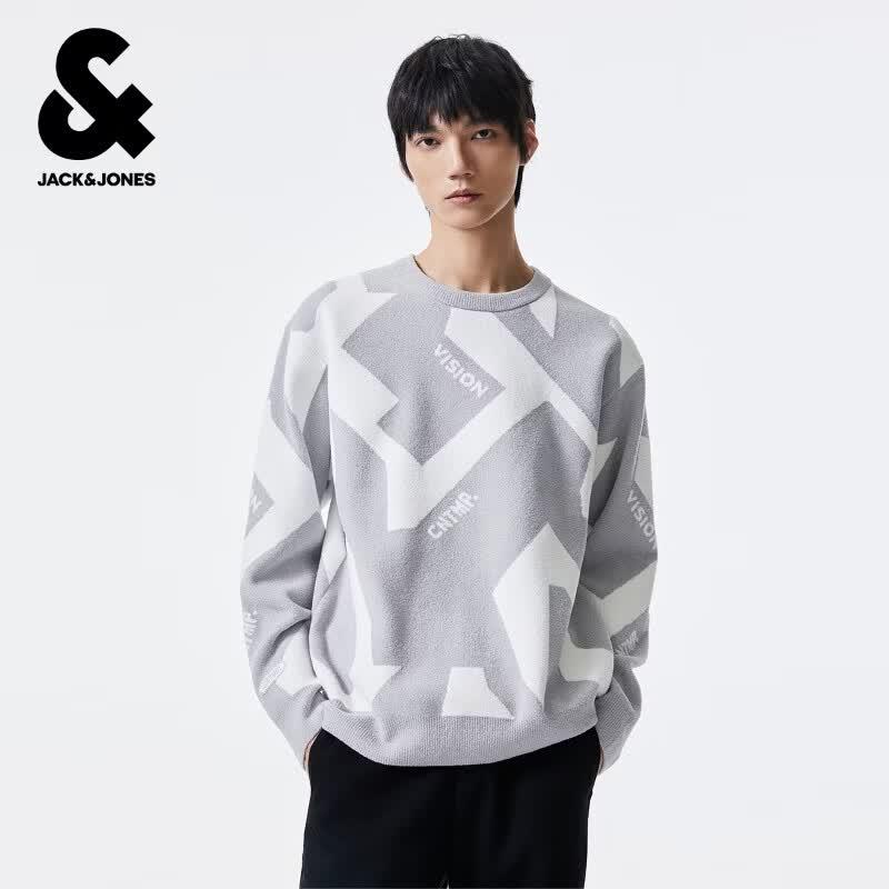 Мужской джемпер Jack & Jones из велюра с круглым вырезом