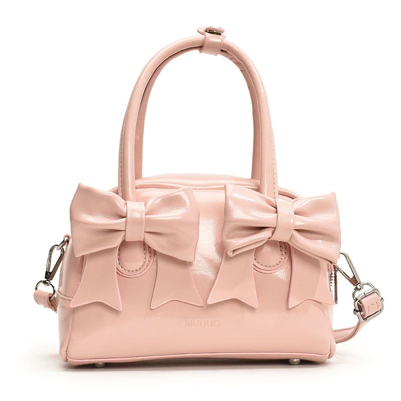 Foreign Spice Girl Ballet Bow Handbag Women's 2025 New Fashion PU Crossbody Shoulder Bag