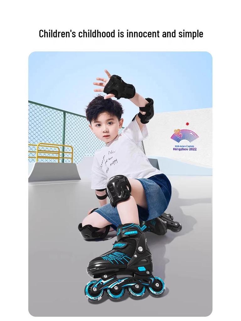 Роликовые коньки Xiaozhuangyuan 301 Flash для начинающих - Взрослые и детские однорядные коньки