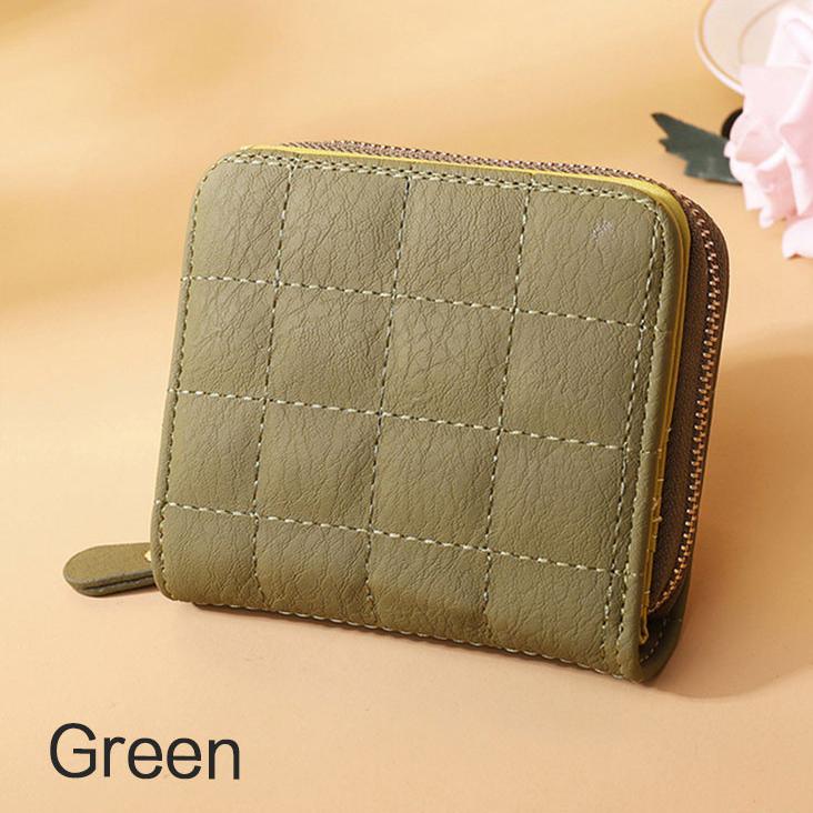 1 шт., женские короткие кошельки из искусственной кожи, женские клетчатые кошельки, кошелек с держателем для карт из нубука, маленький кошелек на молнии с портмоне для женщин