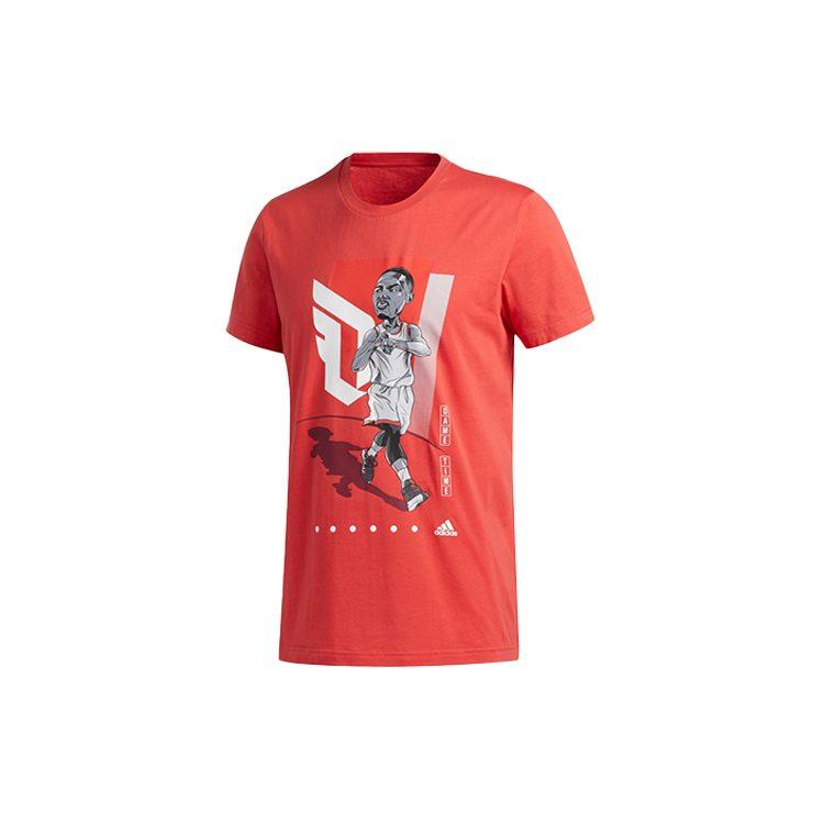 adidas Футболки мужские Honor Красная С круглым вырезом Умеренно прямая посадка FT8837