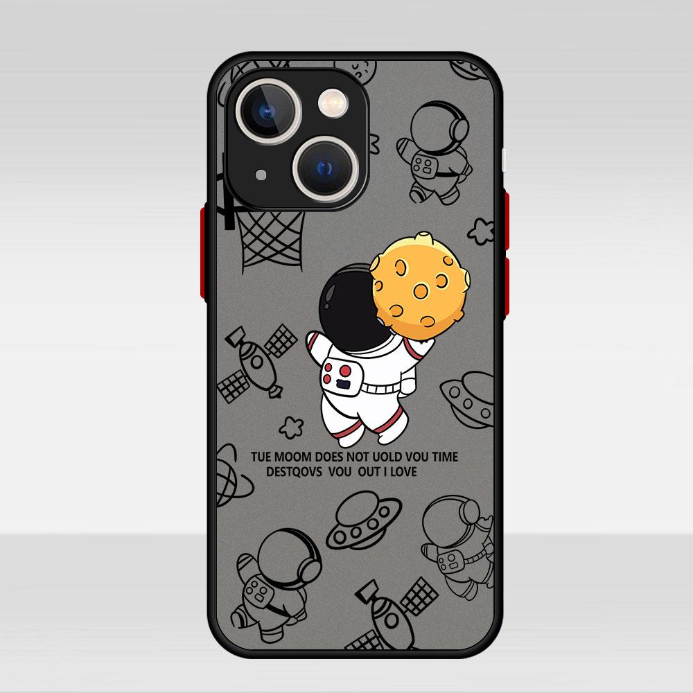Astronauts Cosmonaut Cute Matte Case For Apple iPhone 14 11 13 7 12 Pro 7 XR XS Max 8 6s SE 2022 Soft Phone Cover