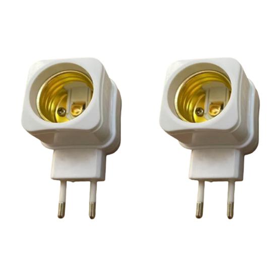 E27 EU Plug Lamp Light Holder Base Socket Converter Adapter with Control Switch