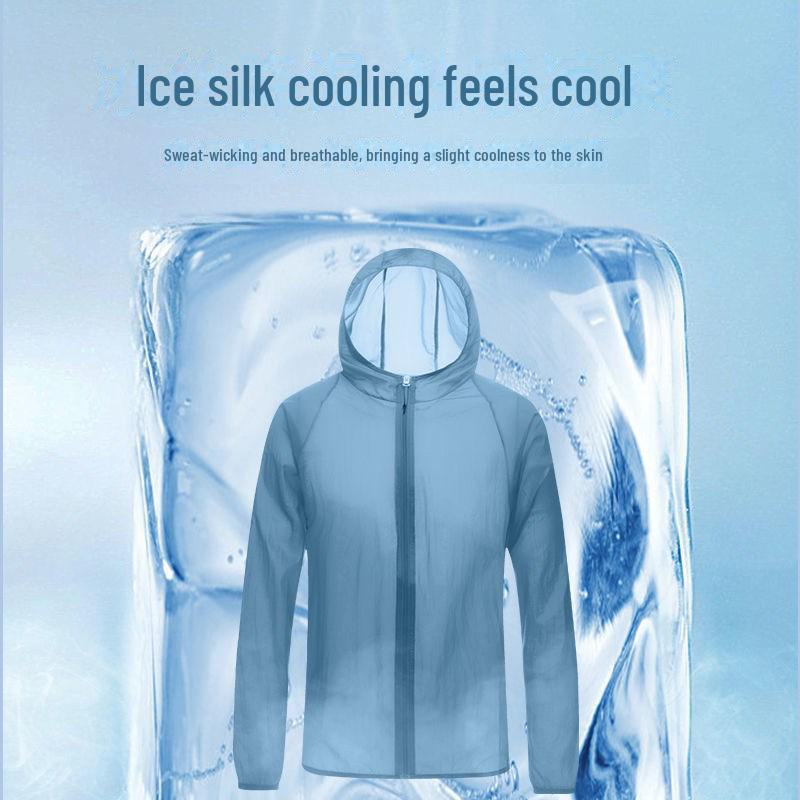 Мужская куртка для рыбалки из шелка Ice Silk, устойчивая к ультрафиолетовому излучению, 2023 г.
