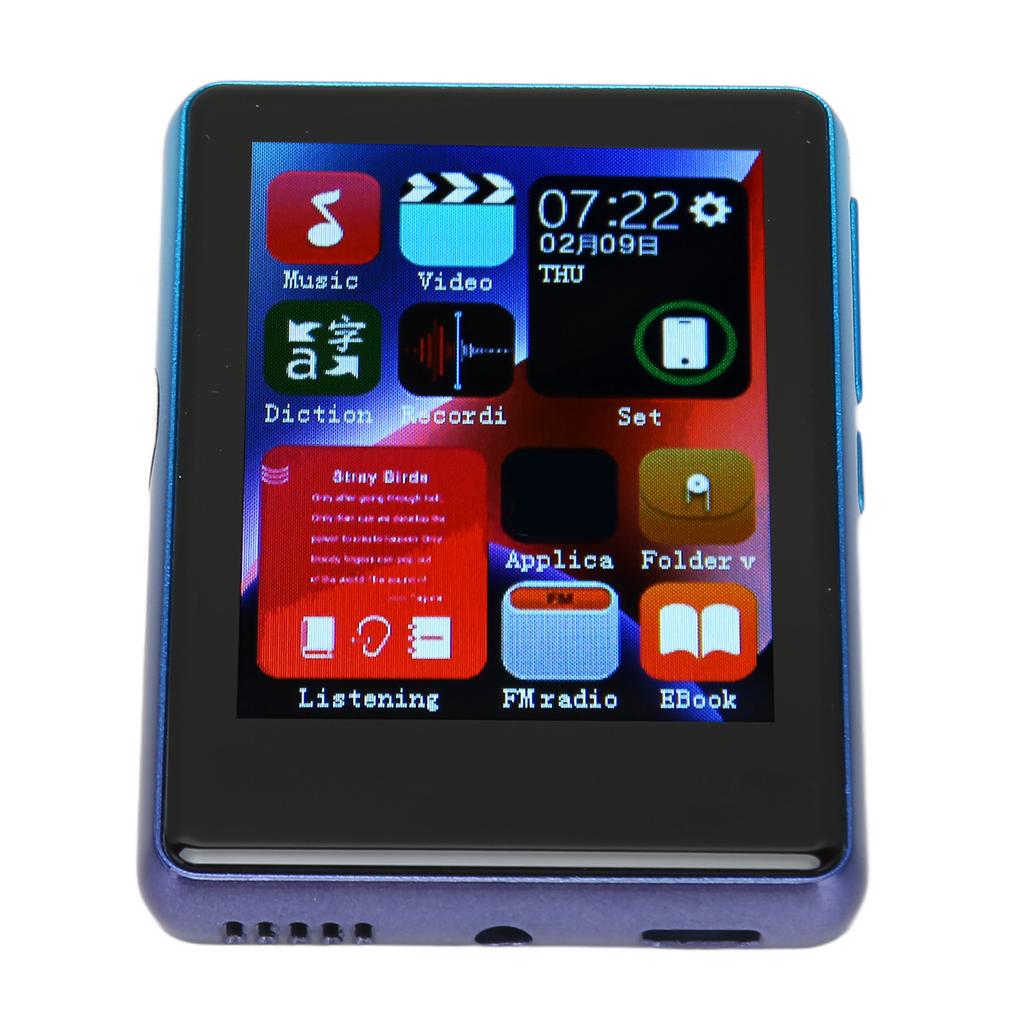 MP3-плеер 5.0 Поддержка FM-радио 2.4-дюймовый Full HD Шумоподавление Портативный MP3-плеер