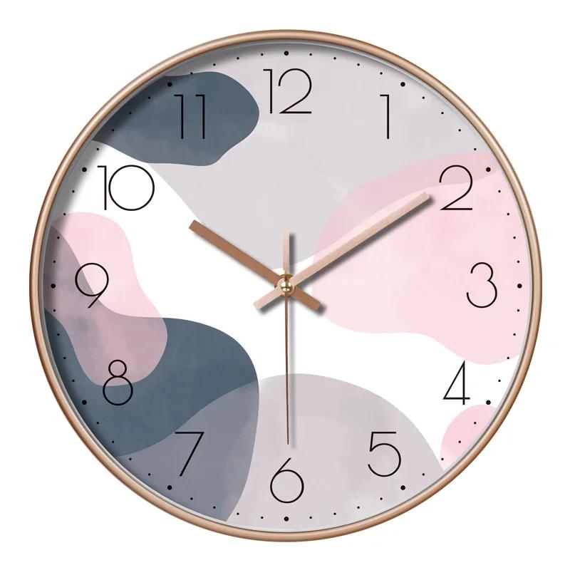 Модные креативные настенные часы, точное время в пути, без пробивки, без тиканья, цифровые настенные часы для украшения стены, детского кабинета