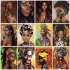 5D DIY Diamond Painting Kit Portrait Pictures of Rhinestones Diamond Embroidery Sale African Woman Mosaic Decortion