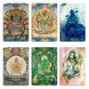 Green Tara On Lotus Throne Buddhist Thangka Metal Sign Printing Garage Club Wall Decor Plaques Painting Tin Sign Poster