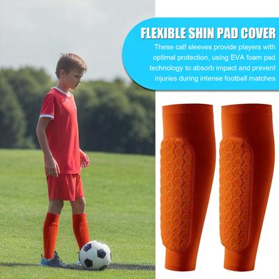 1 шт/2 шт футбольные щитки для голени компрессионные рукава для голени с сотовыми подушечками поддержка для голени для взрослых детей