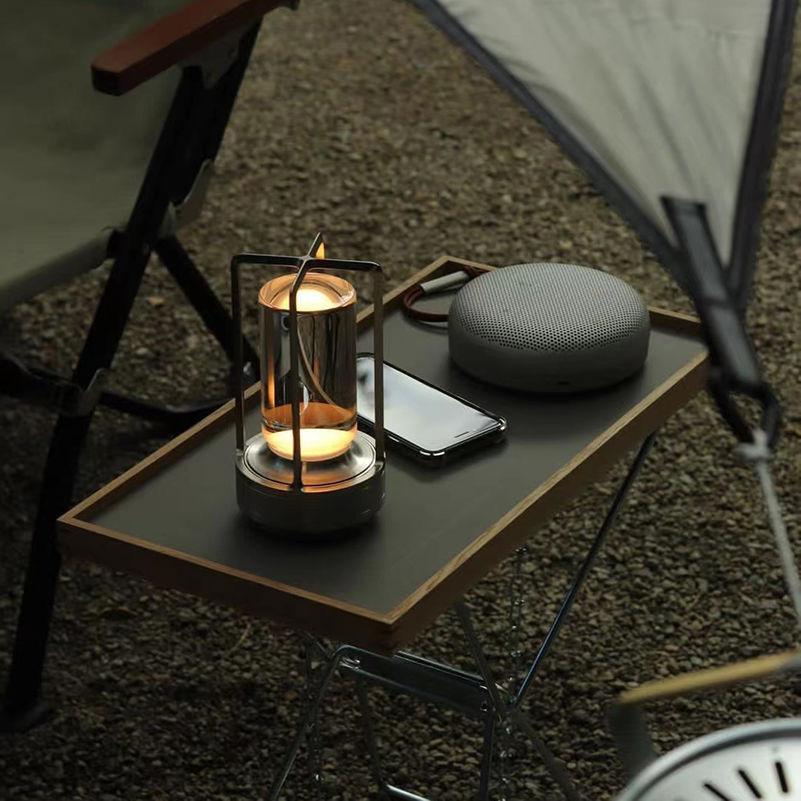 Aluminum Alloy Cross Night Lights Hot Selling Style Rechargeable Table Lamp Desktop Decorative Light Touch Outdoor Camping Light