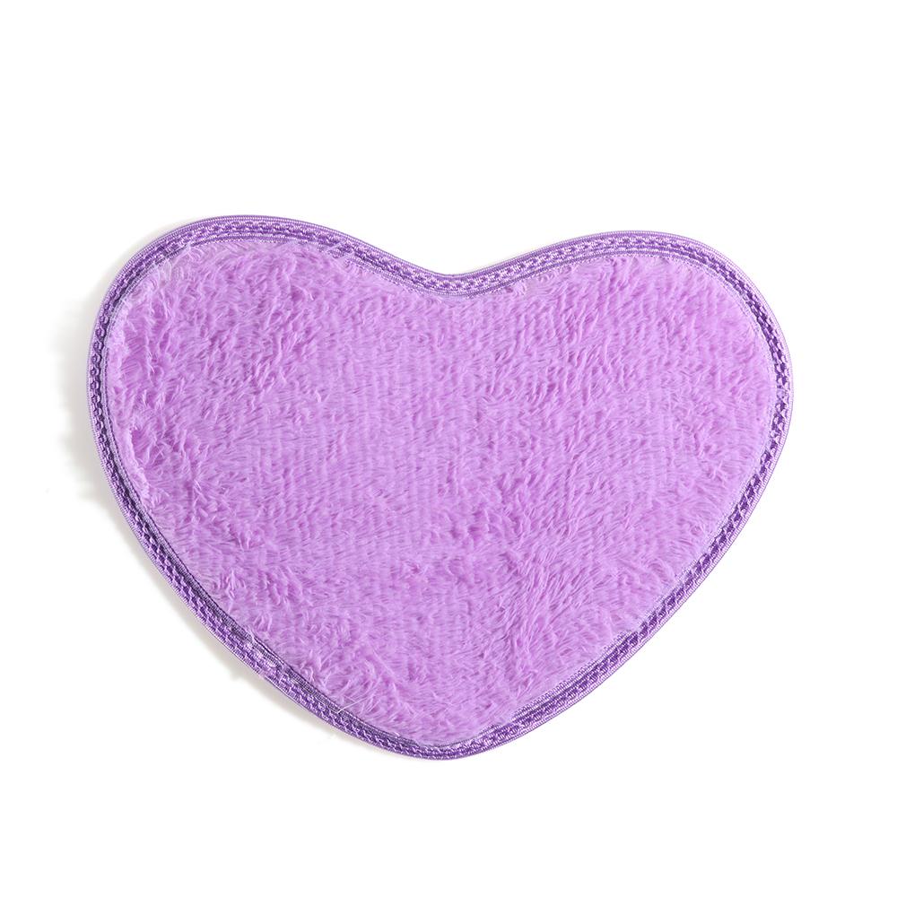40x30cm Home Floor Plush Soft Memory Foam Bath Rug Flannel Carpet Heart Mat