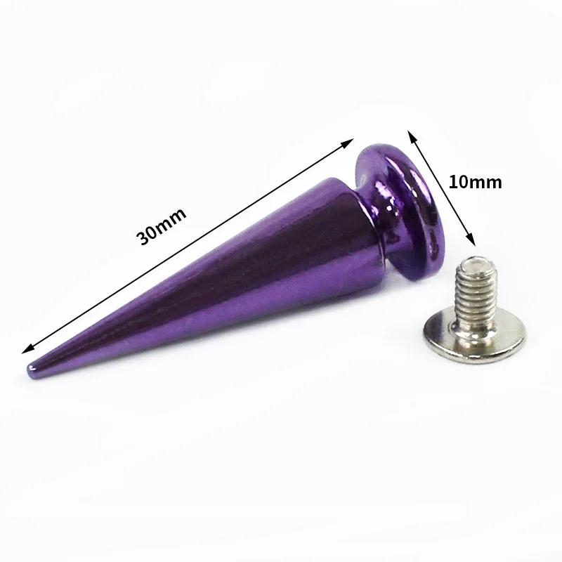 5/10/20Pcs Meetee Metal Punk Rivets Screwback Cone Studs Spikes for Leather Crafts Garment Rivet Bag Decor Nails DIY Accessories