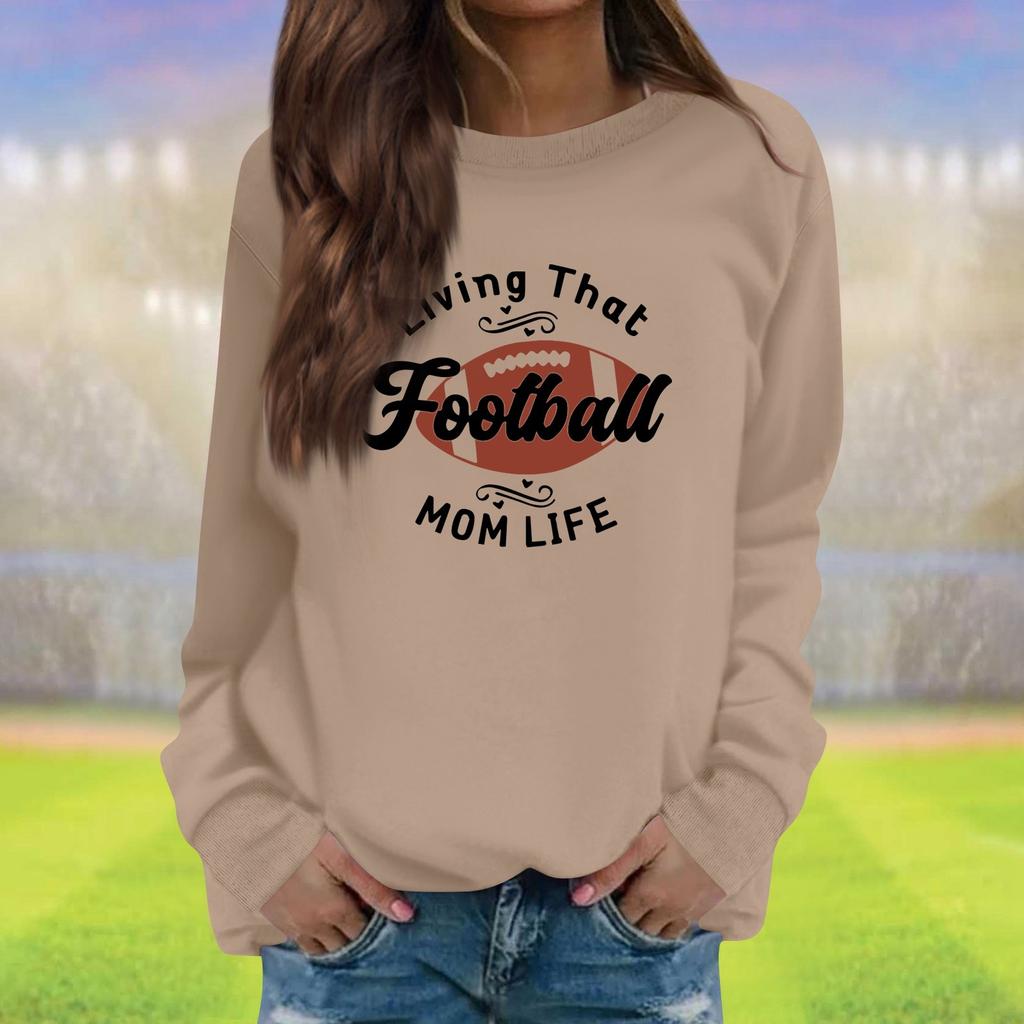 Женская модная повседневная толстовка с длинным рукавом и круглым вырезом с принтом