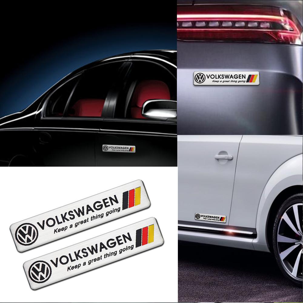 Valve Stems Caps Car Aluminum Body Door Trunk Badge Sticker Decor Accessories For Volkswagen VW Rline Golf Polo Passat Tiguan To zq1